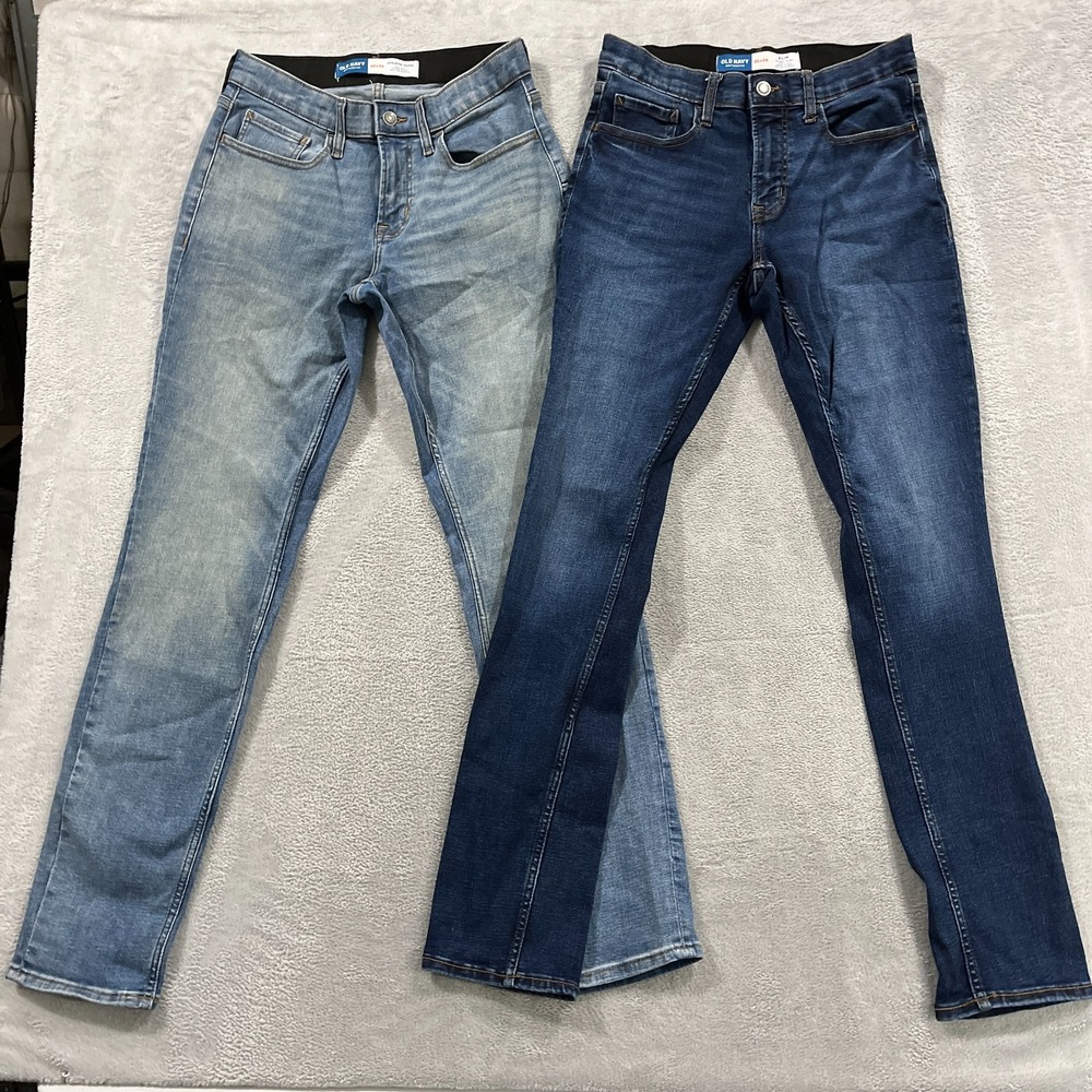 Old Navy Taper Jeans Mens 29x34 (fit 28x33) Denim Stretch Flex - Lot of 2